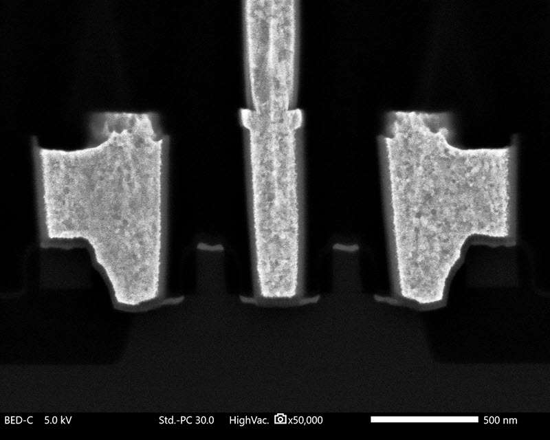 The image is seen better due to the high resolution electron gun.